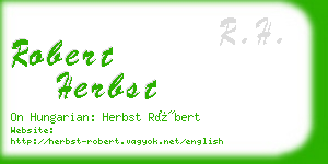 robert herbst business card